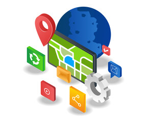 Smartphone app location map