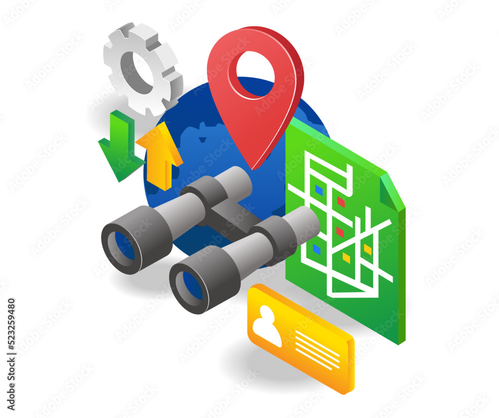 Poster Location search with world map app