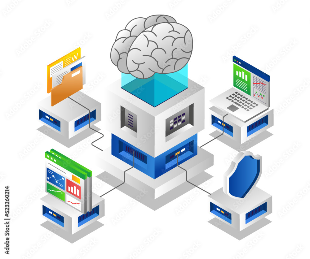 Poster artificial intelligence cloud server network