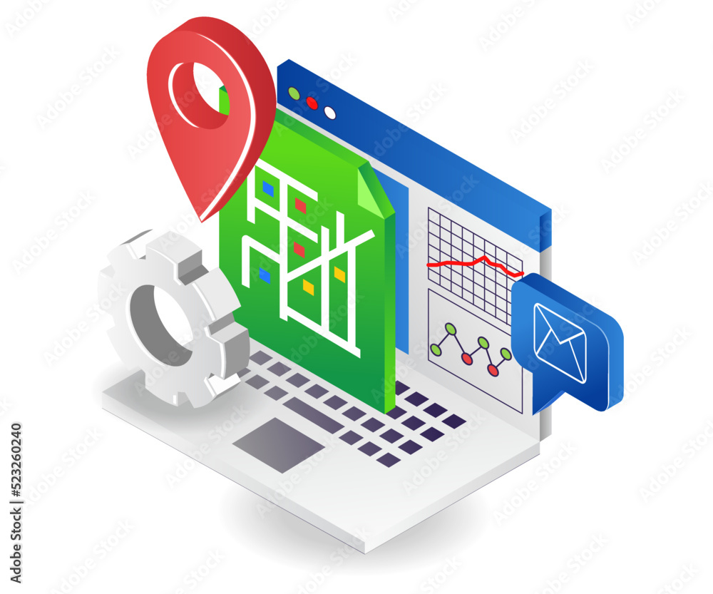 Poster Computer map location analysis