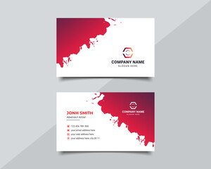 Abstract brush stoke business card design