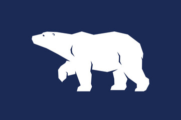 Simple Sharpen Design of Walking Polar Bear