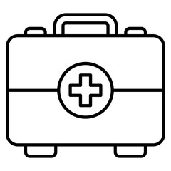 Obraz premium First Aid Kit Line Icon