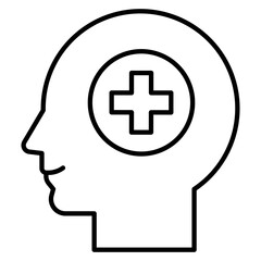Mental Health Line Icon