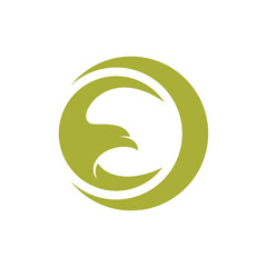 Modern eagle logo with circle concept