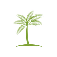 Palm tree summer logo template vector illustration