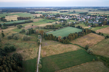 Rural area of Wegrow County in Mazowsze region of Poland