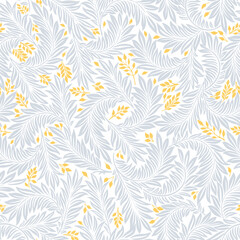 Floral vintage seamless pattern for retro wallpapers. Enchanted Vintage Flowers. Arts and Crafts movement inspired. Design for wrapping paper, wallpaper, fabrics and fashion clothes.