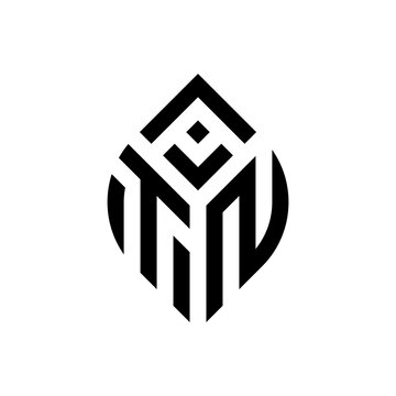 Initial Letter ATN Abstract Leaf Logo Design Symbol