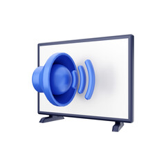 smart tv 3d icon illustration