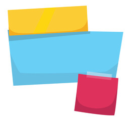 Colorful papers ready for reminders, Vector illustration