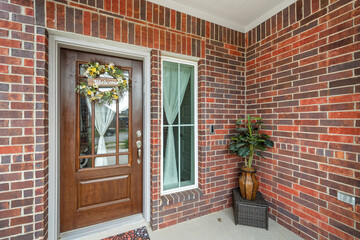 Front door brick entryway