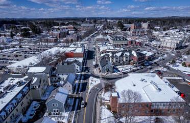 College town in winter
-Durham, New Hampshire  - obrazy, fototapety, plakaty