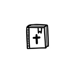 Doodle-style Bible. isolated illustration