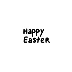 Happy Easter. hand-written inscription.
