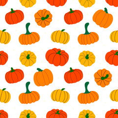 seamless pattern with pumpkins