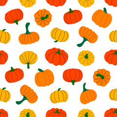 seamless pattern with pumpkins