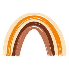 Rainbow in delicate pastel colors. Boho style