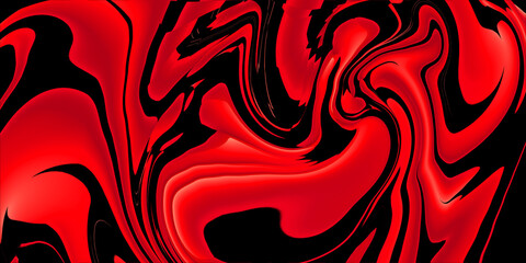 Abstract red and black wavy background, red abstract liquify background