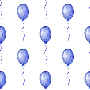 Pattern Of  Blue Balloons