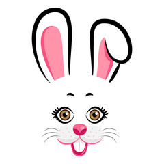 Fototapeta premium cute rabbit face 