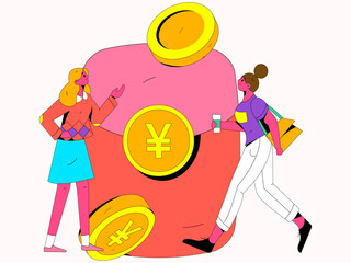 Business finance vector creative concept illustration
