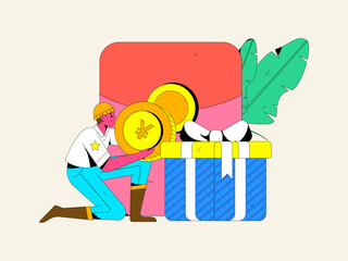 Business finance vector creative concept illustration
