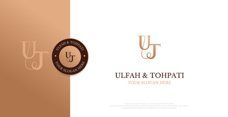 Initial UT Logo Design Vector