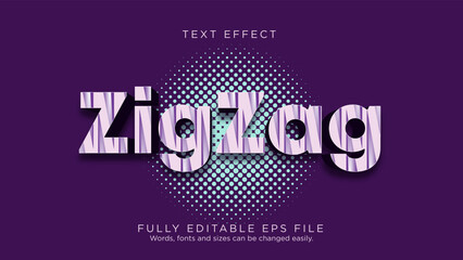 ZigZag Text Effect Font Type