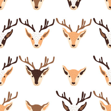 Christmas deers pattern 