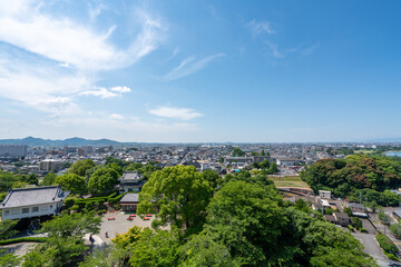 犬山城から見る犬山市街の風景