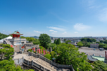成田山名古屋別院 大聖寺から見る犬山の風景