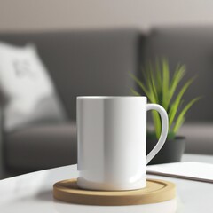 Mug on a Table in a Modern Contemporary Living Room