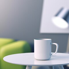 Mug on a Table in a Modern Contemporary Living Room