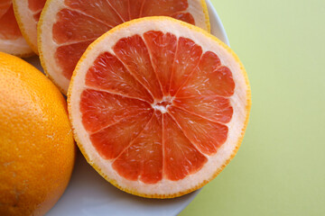 orange and grapefruit