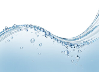 liquid water splash with bubble transparent background