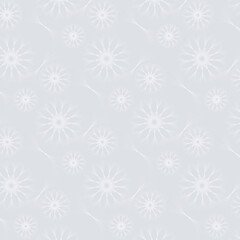 A pattern of many light shapes consisting of thin lines on a gray background.3d.