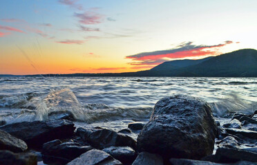 sunrise over a river
