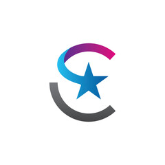letter c with stars logo