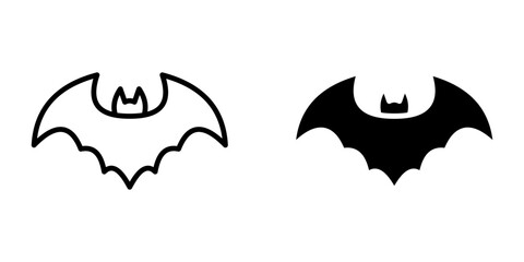 Naklejka premium Bat icon set. animal sign. vector illustration