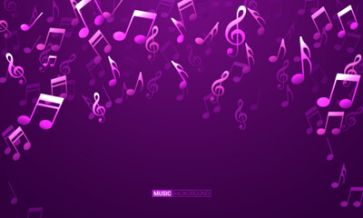 Musical note icons vector wallpaper