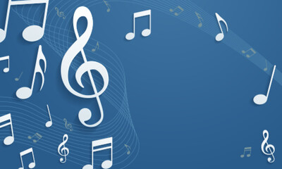 abstract music notes design for music background