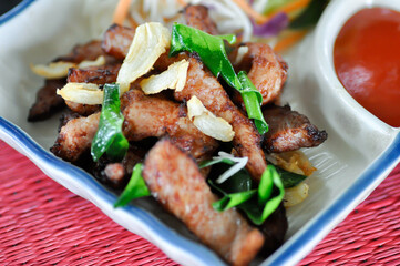 deep fried pork , fried pork or stir fried pork