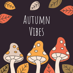 Hand drawn autumn banner. - Vector.