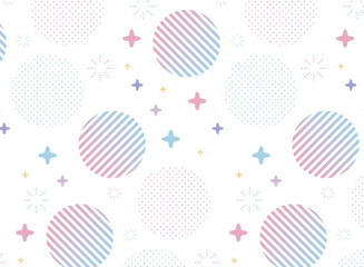 幾何学模様のポップなメンフィスシームレスパターン