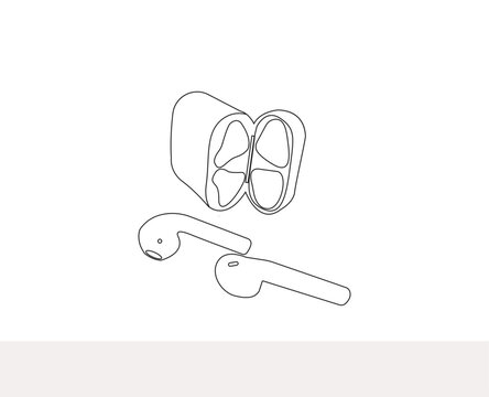 Airpods Pro Vector Art. Wireless AirPods Pro Headphone Symbol Modern Simple Vector Icon. Cutout Silhouette Separate Wireless Headphones. Airpods Pro Icons -EPS.svg Download Free