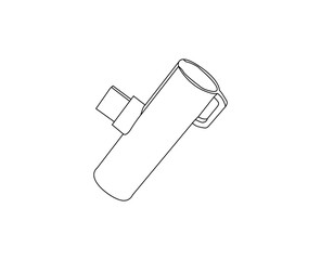 New mobile microphone vector illustrator line art design art. creative mobile recorder 