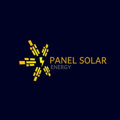 Obraz premium Illustration vector graphic of logo template panel solar energy symbol design