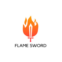 Illustration vector graphic of logo template flame sword perfect for concept design