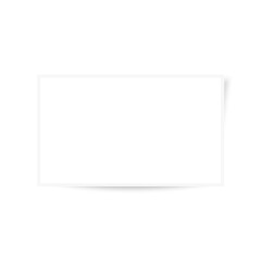 Empty white canvas with shadow on wall 